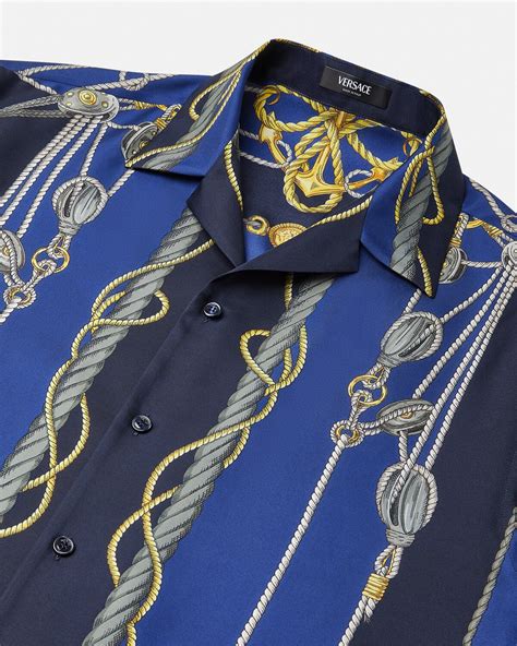 versace pharaoh shirt|Versace nautical shirt.